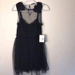 RODARTE FOR TARGET BLACK LACE & TULLE SLIP MINI